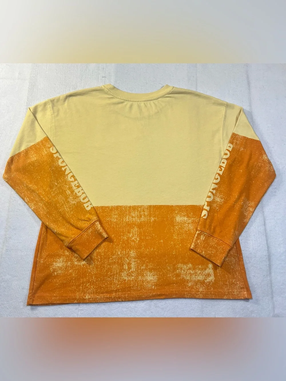 SpongeBob SquarePants Youth Long Sleeve Shirt Colorblock Yellow/Orange,Medium7/9